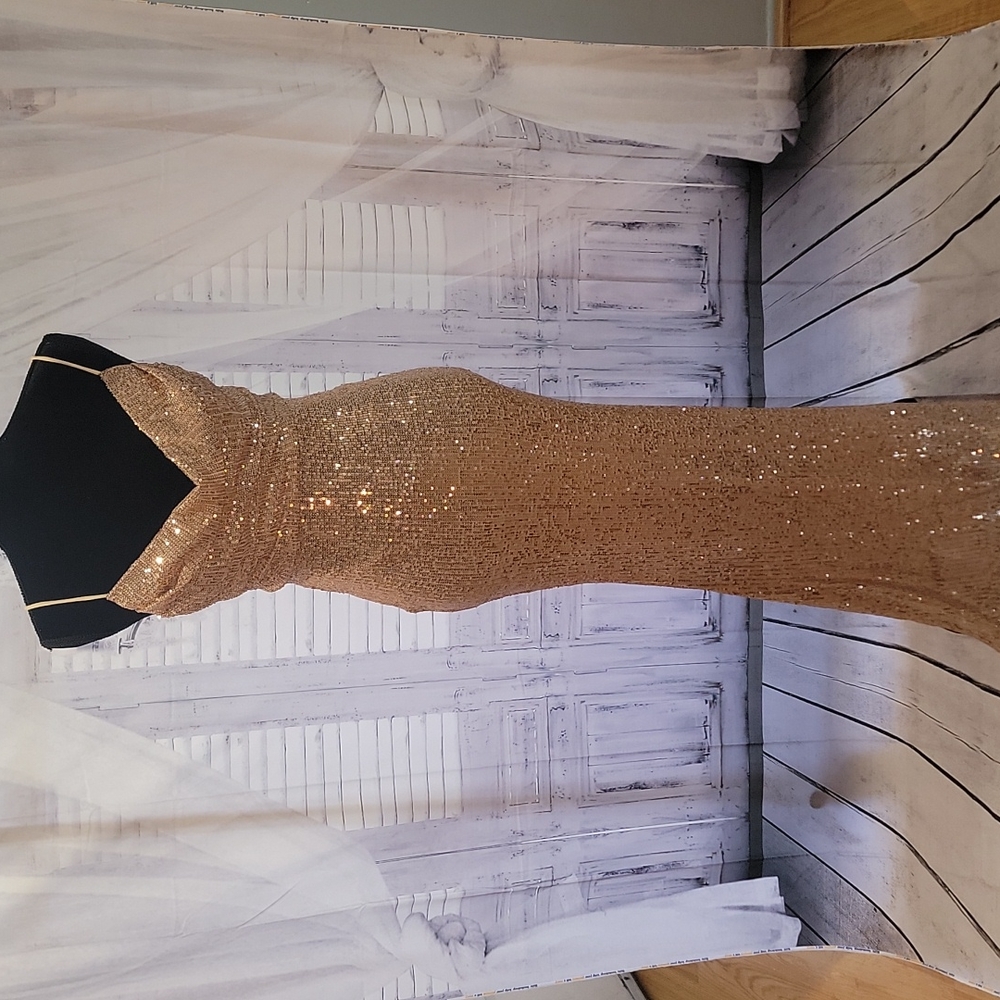 Gold sparkle maxi dress - Picture 1 of 9